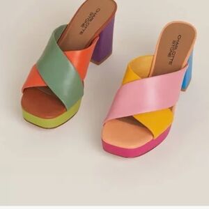 Charlotte Stone Pink and Orange Platform Shoes